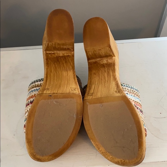 Steve Madden Raffia Wooden Platform Mules - Picture 4 of 4